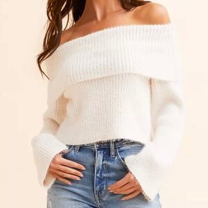 Hyfve grey off shoulder sweater